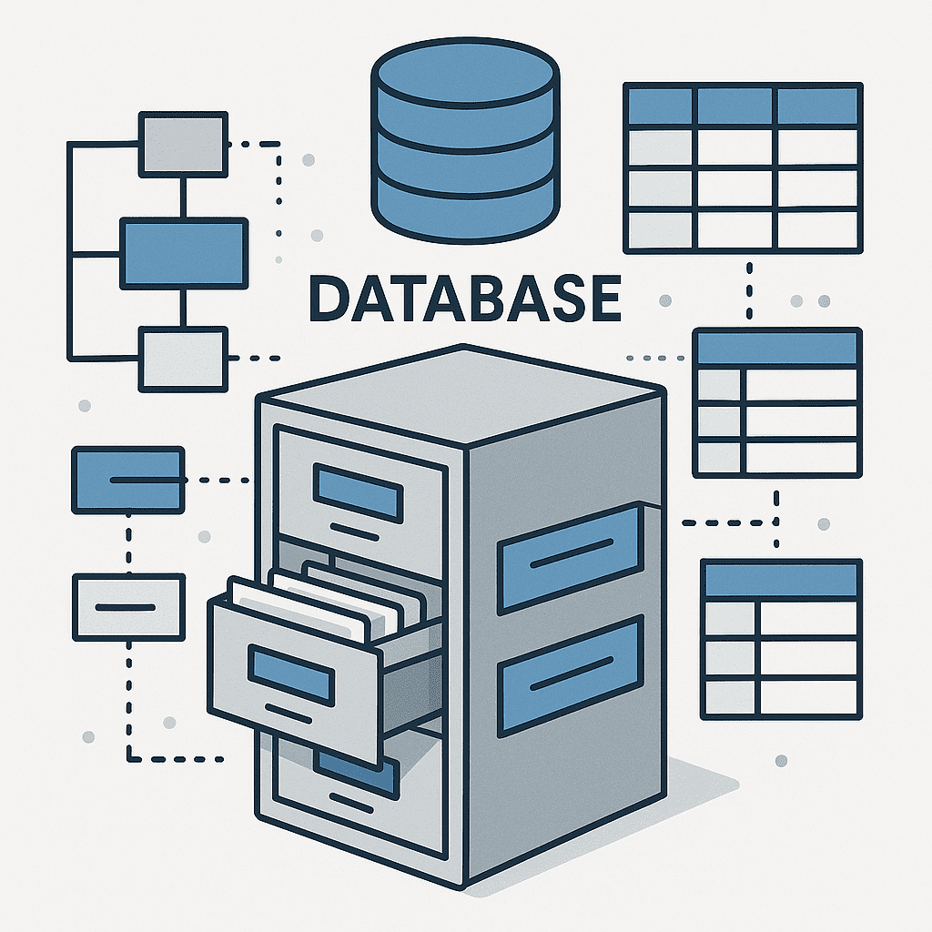 Giải ngố thuật ngữ Web Dev (Phần 3): Backend, Server, Database, API là gì? 3 Minh họa Database (Cơ sở dữ liệu) là gì - nơi lưu trữ dữ liệu có cấu trúc như thông tin người dùng, sản phẩm, bài viết cho website - siucode.com