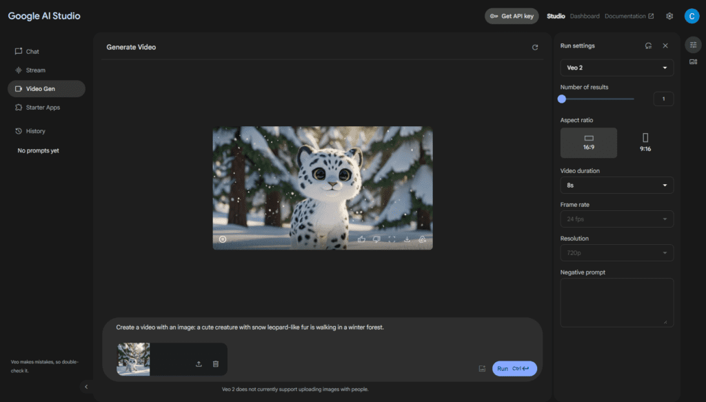 Google AI Studio 2025: Ngon hơn, bổ hơn, hoàn toàn miễn phí 7 Tính năng tạo video mới sử dụng model Veo 2 trong Google AI Studio, cho phép tạo video ngắn từ prompt text miễn phí (có giới hạn), giới thiệu trên siucode.com.