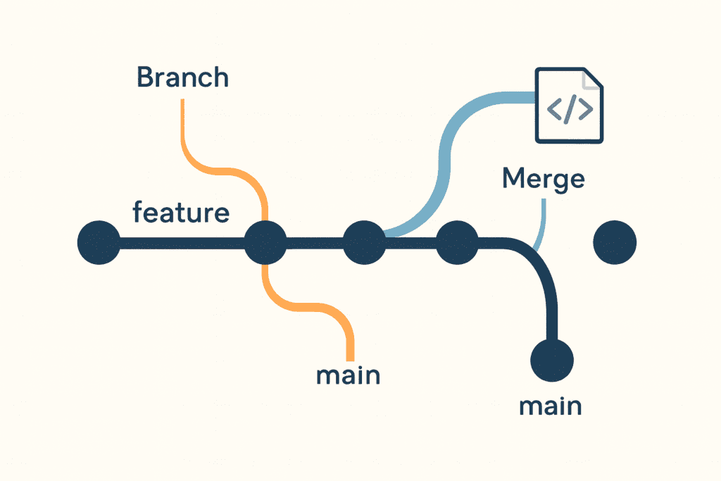 git branch merge luong lam viec nhom siucode